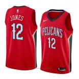 Maglia New Orleans Pelicans Jalen Jones #12 Statement 2018 Rosso