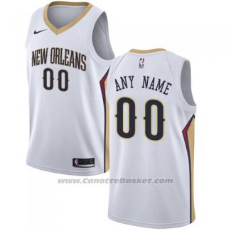 Maglia New Orleans Pelicans Nike Personalizzate 17-18 Bianco