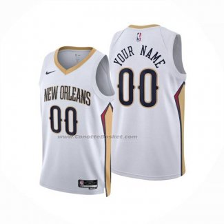 Maglia New Orleans Pelicans Personalizzate Association 2024-25 Bianco