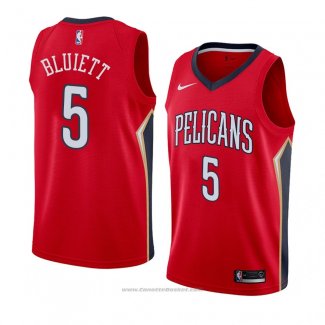 Maglia New Orleans Pelicans Trevon Bluiett #5 Statement 2017-18 Rosso