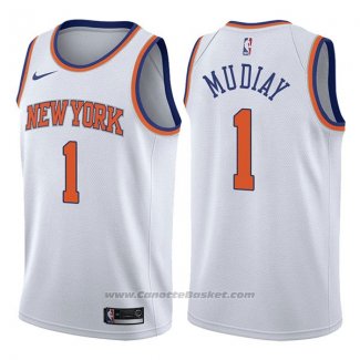 Maglia New York Knicks Emmanuel Mudiay #1 Association 2017-18 Bianco