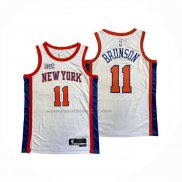 Maglia New York Knicks Jalen Brunson No 11 Citta 2025-26 Bianco
