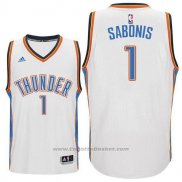 Maglia Oklahoma City Thunder Domantas Sabonis #1 Bianco