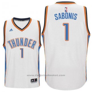 Maglia Oklahoma City Thunder Domantas Sabonis #1 Bianco