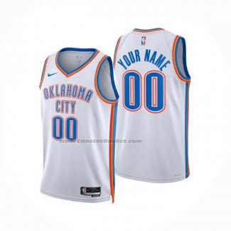 Maglia Oklahoma City Thunder Personalizzate Association 2024-25 Bianco