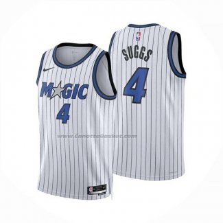 Maglia Orlando Magic Jalen Suggs No 4 Association 2025-26 Bianco