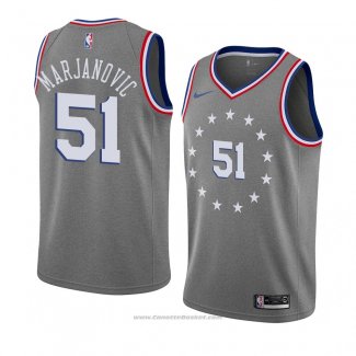 Maglia Philadelphia 76ers Boban Marjanovic #51 Citta 2018-19 Grigio