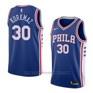 Maglia Philadelphia 76ers Furkan Korkmaz #30 Icon 2018 Blu