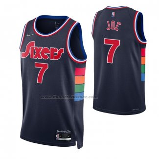 Maglia Philadelphia 76ers Isaiah Joe NO 7 Citta 2021-22 Blu