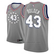 Maglia Philadelphia 76ers Jonah Bolden #43 Citta 2018-19 Grigio