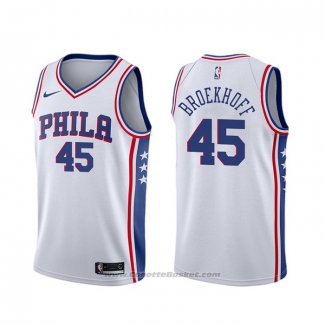 Maglia Philadelphia 76ers Ryan Broekhoff #45 Association Bianco