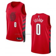 Maglia Portland Trail Blazers Damian Lillard #0 Statement 2022-23 Rosso