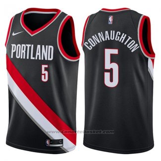 Maglia Portland Trail Blazers Pat Connaughton #5 Swingman Icon 2017-18 Nero