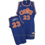 Maglia Retro Cleveland Cavaliers LeBron James #23 Cavs 2008 Blu