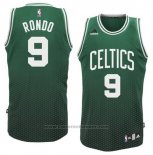 Maglia Risuonare Moda Boston Celtics Rajon Rondo #9 Verde