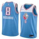 Maglia Sacramento Kings Bogdan Bogdanovic #8 Citta 2018 Blu