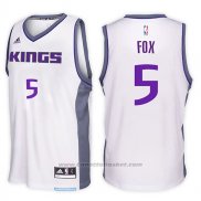 Maglia Sacramento Kings De'Aaron Fox #5 Home 2017-18 Bianco