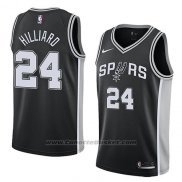 Maglia San Antonio Spurs Darrun Hilliard #24 Icon 2018 Nero