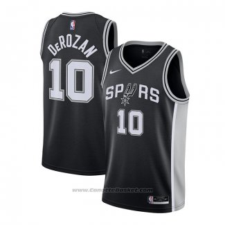 Maglia San Antonio Spurs DeMar DeRozan #10 Icon 2020-21 Nero