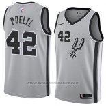 Maglia San Antonio Spurs Jakob Poeltl #42 Statement 2018 Grigio