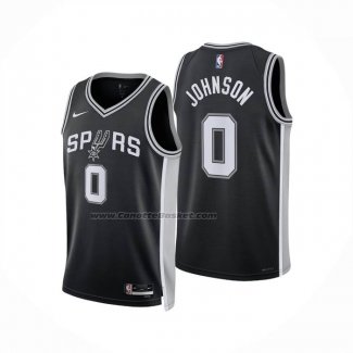 Maglia San Antonio Spurs Keldon Johnson No 0 Icon 2025-26 Nero
