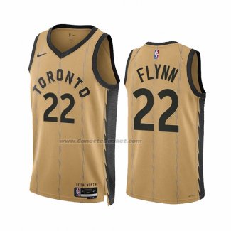 Maglia Toronto Raptors Malachi Flynn #22 Citta 2023-24 Or