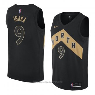 Maglia Toronto Raptors Serge Ibaka #9 Citta 2018 Nero