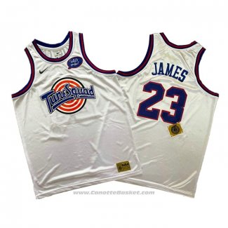 Maglia Tune Squad Lebron James #23 Bianco