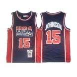 Maglia USA 1992 James Johnson #15 Blu