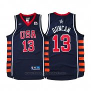 Maglia USA 2004 Tim Duncan #13 Blu