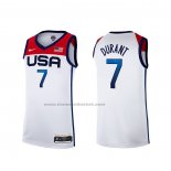 Maglia USA 2021 Kevin Durant NO 7 Bianco