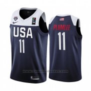 Maglia Usa Mason Plumlee #11 2019 FIBA Basketball World Cup Blu