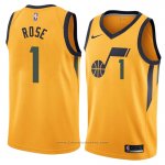 Maglia Utah Jazz Derrick Rose #1 Statement 2018 Giallo
