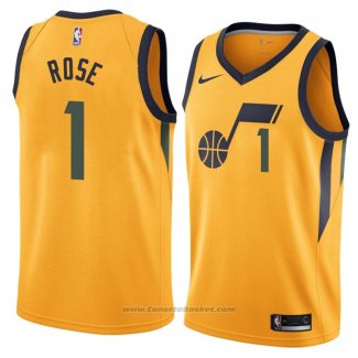 Maglia Utah Jazz Derrick Rose #1 Statement 2018 Giallo