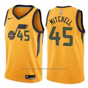 Maglia Utah Jazz Donovan Mitchell #45 Statement 2017-18 Giallo