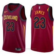 Nike Maglia Cleveland Cavaliers LeBron James #23 2017-18 Rosso