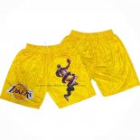 Pantaloncini Los Angeles Lakers Kobe Bryant Mamba Giallo