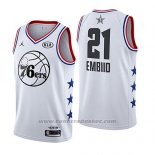 Maglia All Star 2019 Philadelphia 76ers Joel Embiid #21 Bianco