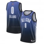 Maglia All Star 2023 Portland Trail Blazers Damian Lillard #0 Blu