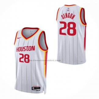 Maglia Bambino Houston Rockets Alperen Sengun No 28 Association 2026-27 Bianco