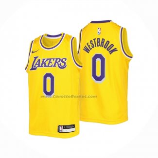 Maglia Bambino Los Angeles Lakers Russell Westbrook #0 Icon 2022-23 Giallo