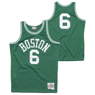 Maglia Boston Celtics Bill Russell NO 6 Hardwood Classics 1962-63 Verde