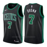 Maglia Boston Celtics Jaylen Brown #7 Statement 2017-18 Nero