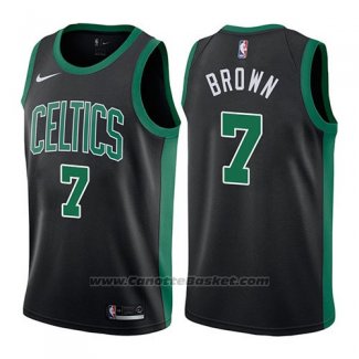 Maglia Boston Celtics Jaylen Brown #7 Statement 2017-18 Nero