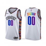 Maglia Brooklyn Nets Personalizzate Citta Bianco