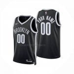 Maglia Brooklyn Nets Personalizzate Icon 2024-25 Nero