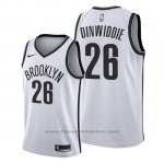 Maglia Brooklyn Nets Spencer Dinwiddie #26 Association Edition Bianco