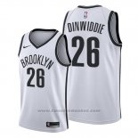 Maglia Brooklyn Nets Spencer Dinwiddie #26 Association Edition Bianco