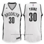 Maglia Brooklyn Nets Thaddeus Young #30 Bianco