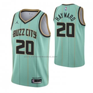 Maglia Charlotte Hornets Gordon Hayward NO 20 Citta 2020-21 Verde